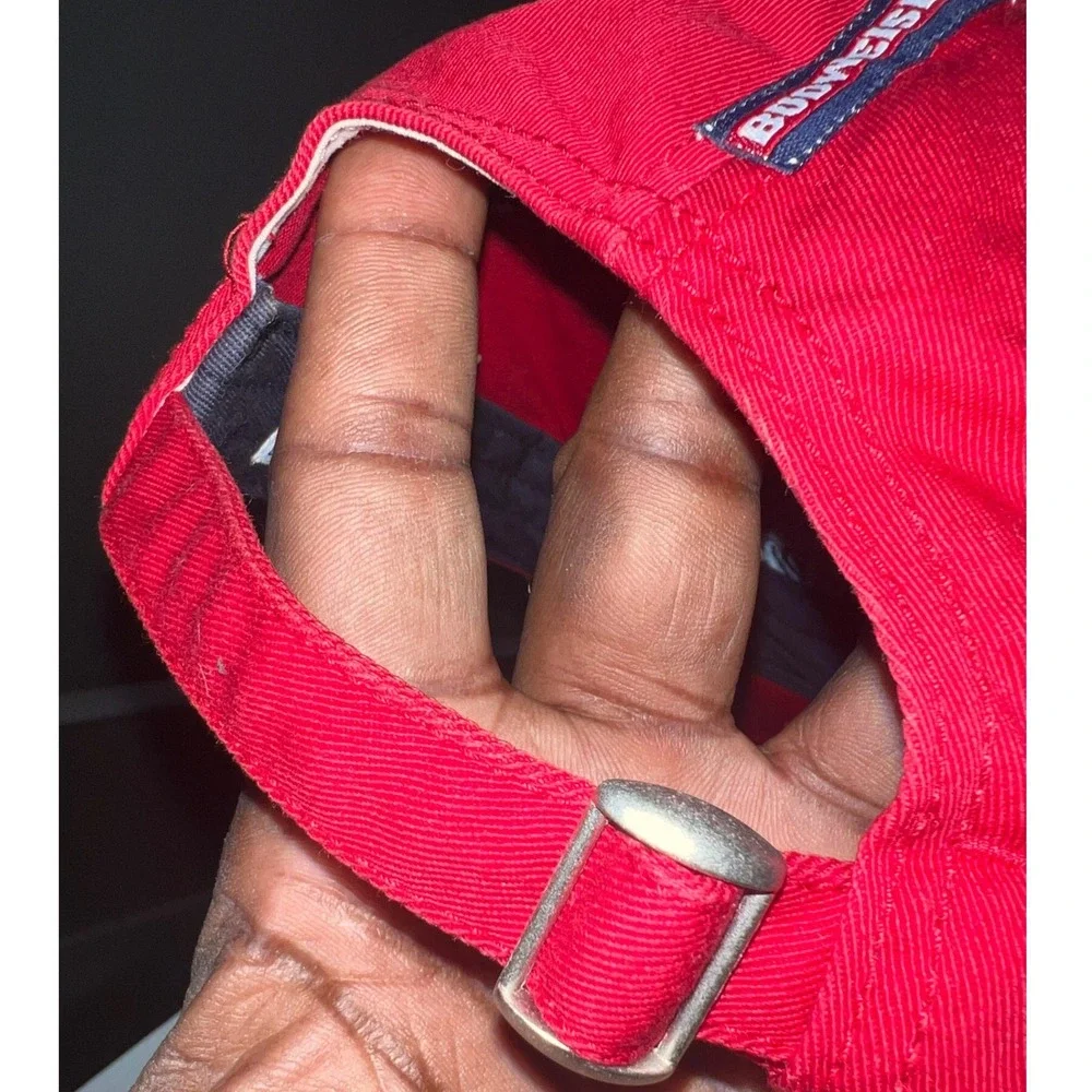 Budweiser Red Baseball Cap The Game Adjustable Hat Vintage Style Script Logo